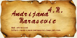 Andrijana Marašević vizit kartica
